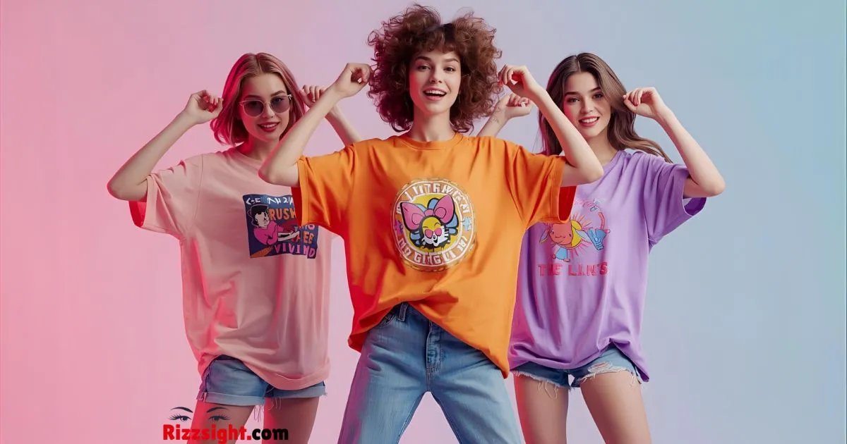 Oversized Graphic Tees Rizz Lines